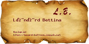 Lénárd Bettina névjegykártya