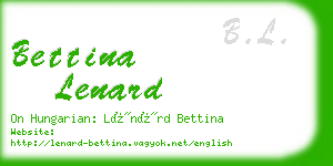 bettina lenard business card